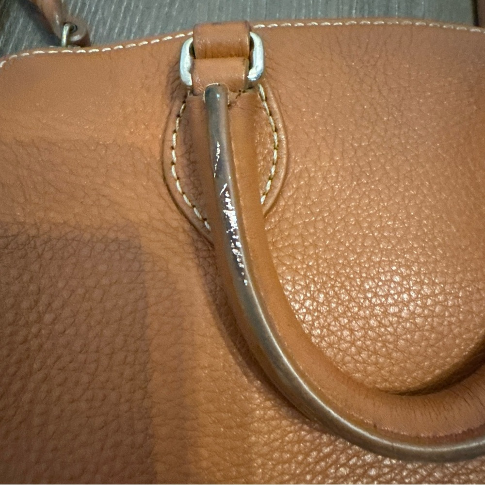 Dooney & Bourke Pebble Leather Satchel with‎ Crossbody Tan - Picture 8 of 16